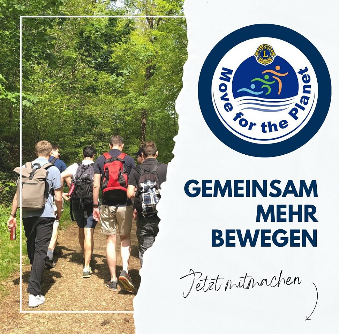 2.Leo Lions Mai Move am 1.Mai

Lions Club Aachen, LC Aachen Aix-la-Chapelle und LC Interminati sowie Leo-Club Aachen und Leo-Club Bonn mit Freunden wandern am 1. Mai alle gemeinsam für den guten Zweck - in Aachen und in Zell (bei Esslingen, Stuttgart). Start ist um 11 Uhr.

Unsere Wanderung steht unter dem Motto Leo Lions Mai Move - wandern für die Umwelt. Die Startgebührt beträgt 10 EUR für Lions und Freunde, 5 EUR für Leos.

Wir freuen uns, wenn ihr alle dabei seid! Bei Interesse meldet euch bei vorstand@lionsaix.de oder über Instagram und wandert noch mit.
Informationen zum Movefortheplanet unter: 
https://www.lions.de/web/move